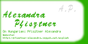 alexandra pfisztner business card